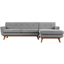 Brianna Right-Facing Upholstered Fabric Sectional Sofa