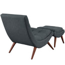 Raquel Upholstered Fabric Lounge Chair Set