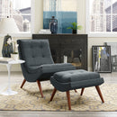 Raquel Upholstered Fabric Lounge Chair Set