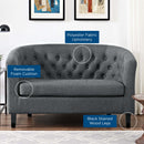 Jamal Upholstered Fabric Loveseat