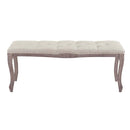 Alan Vintage French Upholstered Fabric Bench