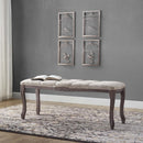 Alan Vintage French Upholstered Fabric Bench