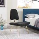 Iker Performance Velvet Lounge Chair