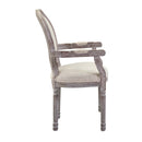 Maximus Vintage French Upholstered Fabric Dining Armchair