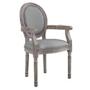 Maximus Vintage French Upholstered Fabric Dining Armchair