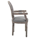 Maximus Vintage French Upholstered Fabric Dining Armchair