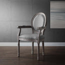 Maximus Vintage French Upholstered Fabric Dining Armchair
