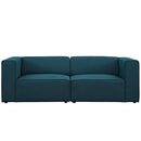 Linda 2 Piece Upholstered Fabric Sectional Sofa Set