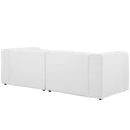 Linda 2 Piece Upholstered Fabric Sectional Sofa Set