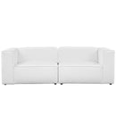 Linda 2 Piece Upholstered Fabric Sectional Sofa Set