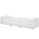 Linda 4 Piece Upholstered Fabric Sectional Sofa Set