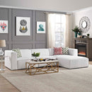 Linda 4 Piece Upholstered Fabric Sectional Sofa Set