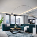 Linda 5 Piece Upholstered Fabric Sectional Sofa Set