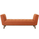 Avyaan Tufted Button Upholstered Fabric Accent Bench