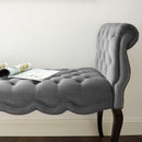 Felix Chesterfield Style Button Tufted Performance Velvet Bench