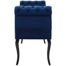 Felix Chesterfield Style Button Tufted Performance Velvet Bench