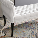 Felix Chesterfield Style Button Tufted Performance Velvet Bench