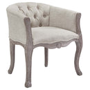 Yehuda Vintage French Upholstered Fabric Dining Armchair Set of 2