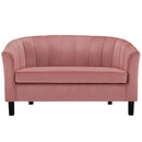 Jamal Channel Tufted Performance Velvet Loveseat