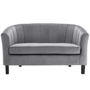 Jamal Channel Tufted Performance Velvet Loveseat