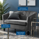 Jamal Channel Tufted Performance Velvet Loveseat