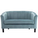 Jamal Channel Tufted Performance Velvet Loveseat