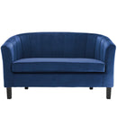 Jamal Channel Tufted Performance Velvet Loveseat