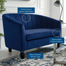 Jamal Channel Tufted Performance Velvet Loveseat