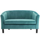 Jamal Channel Tufted Performance Velvet Loveseat