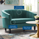 Jamal Channel Tufted Performance Velvet Loveseat