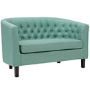 Julianna 3 Piece Upholstered Fabric Loveseat and Armchair Set