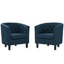 Jamal 2 Piece Upholstered Fabric Armchair Set