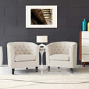 Jamal 2 Piece Upholstered Fabric Armchair Set