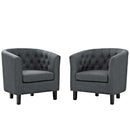 Jamal 2 Piece Upholstered Fabric Armchair Set
