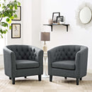 Jamal 2 Piece Upholstered Fabric Armchair Set