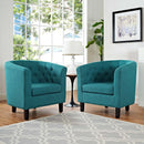 Jamal 2 Piece Upholstered Fabric Armchair Set