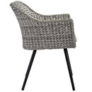 Oaklee 3 Piece Outdoor Patio Wicker Rattan Dining Set