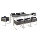 Jasper 9 Piece Outdoor Patio Aluminum Dining Set