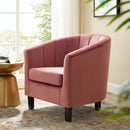 Jamal Channel Tufted Performance Velvet Armchair