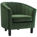 Jamal Channel Tufted Performance Velvet Armchair