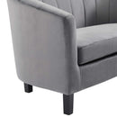 Jamal Channel Tufted Performance Velvet Armchair