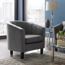 Jamal Channel Tufted Performance Velvet Armchair