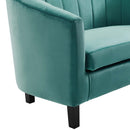 Jamal Channel Tufted Performance Velvet Armchair