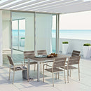 Avalynn 7 Piece Outdoor Patio Aluminum Dining Set