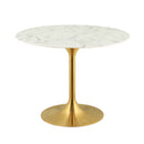 Fallon 40" Round Artificial Marble Dining Table
