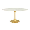 Fallon 47" Oval Artificial Marble Dining Table
