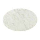 Lina 42" Oval-Shaped Artifical Artificial Marble Coffee Table