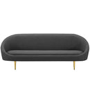 Artemis Vertical Curve Back Fabric Sofa