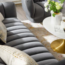 Cayson Vertical Channel Tufted Performance Velvet Sofa