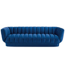 Cayson Vertical Channel Tufted Performance Velvet Sofa